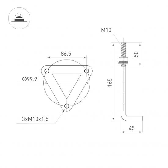 LGD-FRESNEL-BOLL-H800-20W Warm3500-MIX