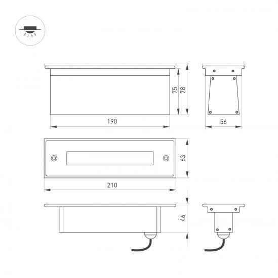 LTD-LINE-TILT-S210-8W Warm3000