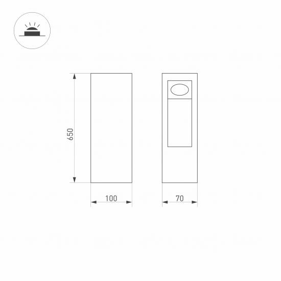 LGD-MARK-BOLL-H650-7W Warm3000
