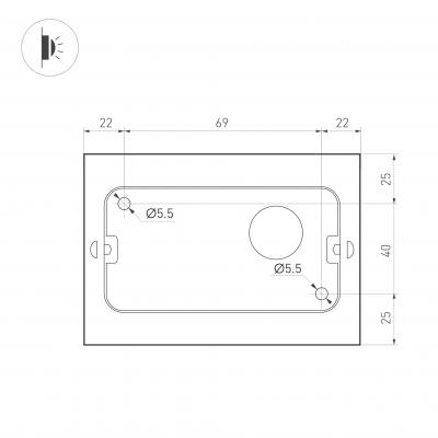 SP-WALL-FLAT-S110x90-2x3W Day4000