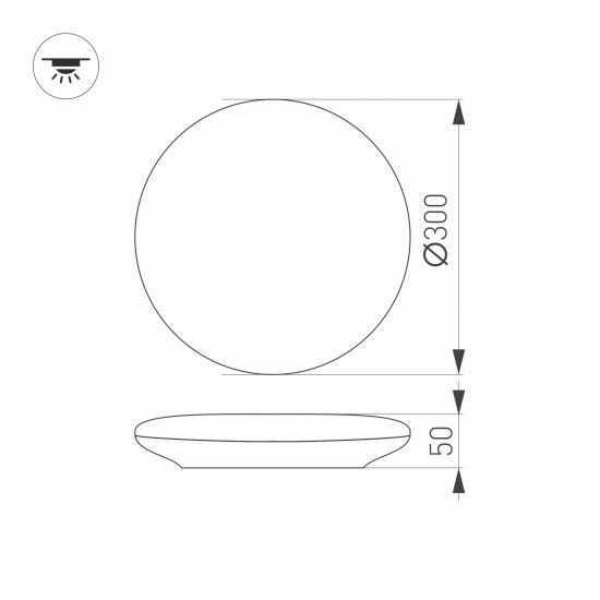 CL-FRISBEE-DIM-R300-18W Day4000-MIX