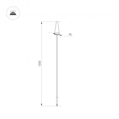 LGD-CONO-BOLL-H1500-7W Warm3000