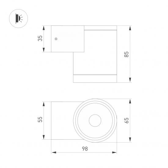 LGD-RAY-WALL-R65-9W Warm3000