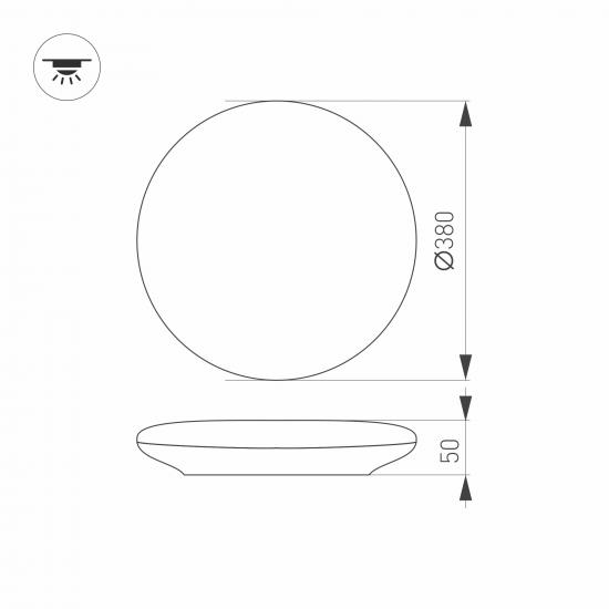 CL-FRISBEE-DIM-R380-25W Day4000-MIX