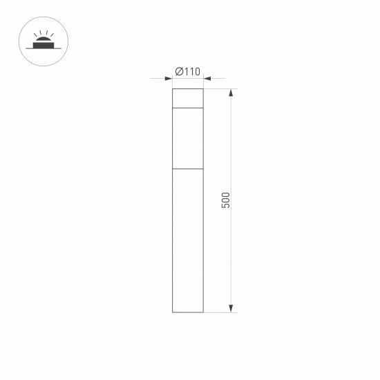 LGD-STEM-BOLL-H500-10W Warm3000