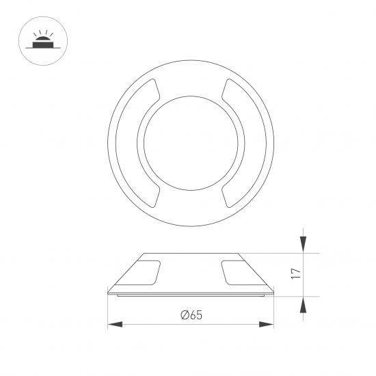 Накладка ART-DECK-CAP-LID2-R65